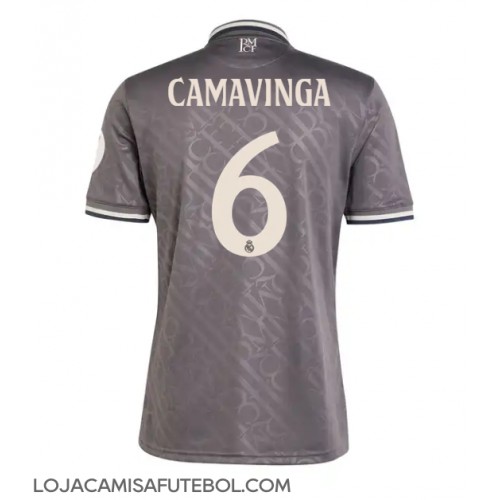 Camisa de Futebol Real Madrid Eduardo Camavinga #6 Equipamento Alternativo 2024-25 Manga Curta